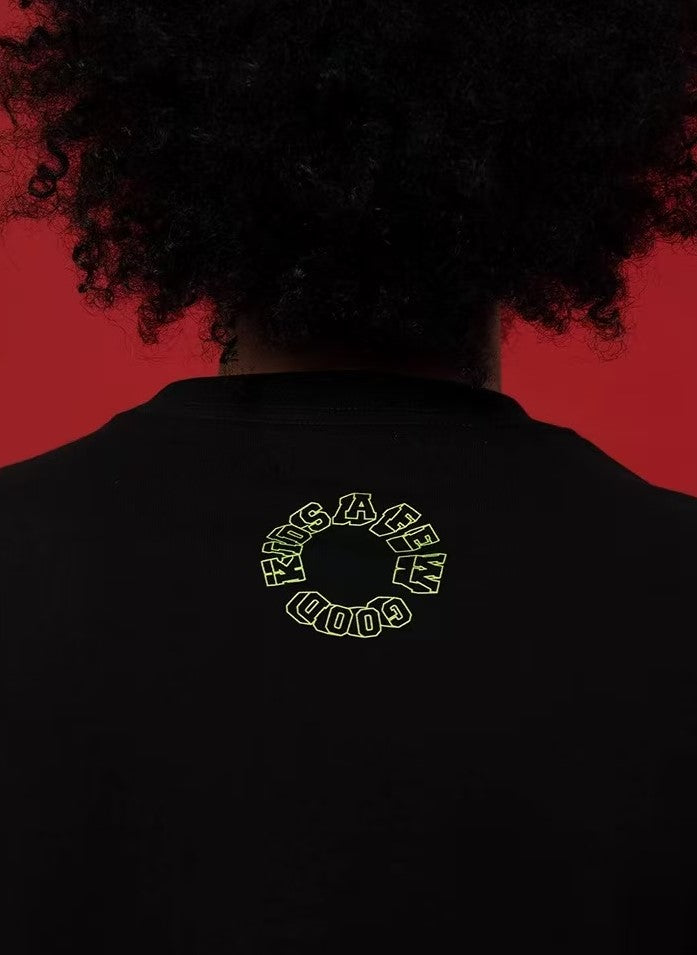 AFGK Letter Embroidered Short-sleeve T-shirt