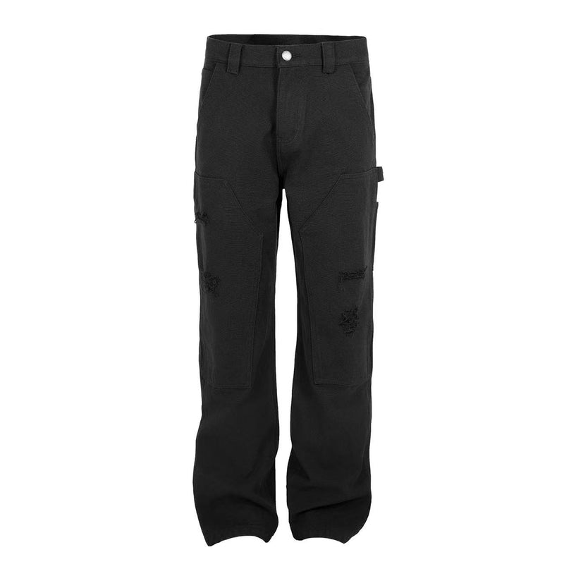 STK Washed Distressed Patchwork Jeans