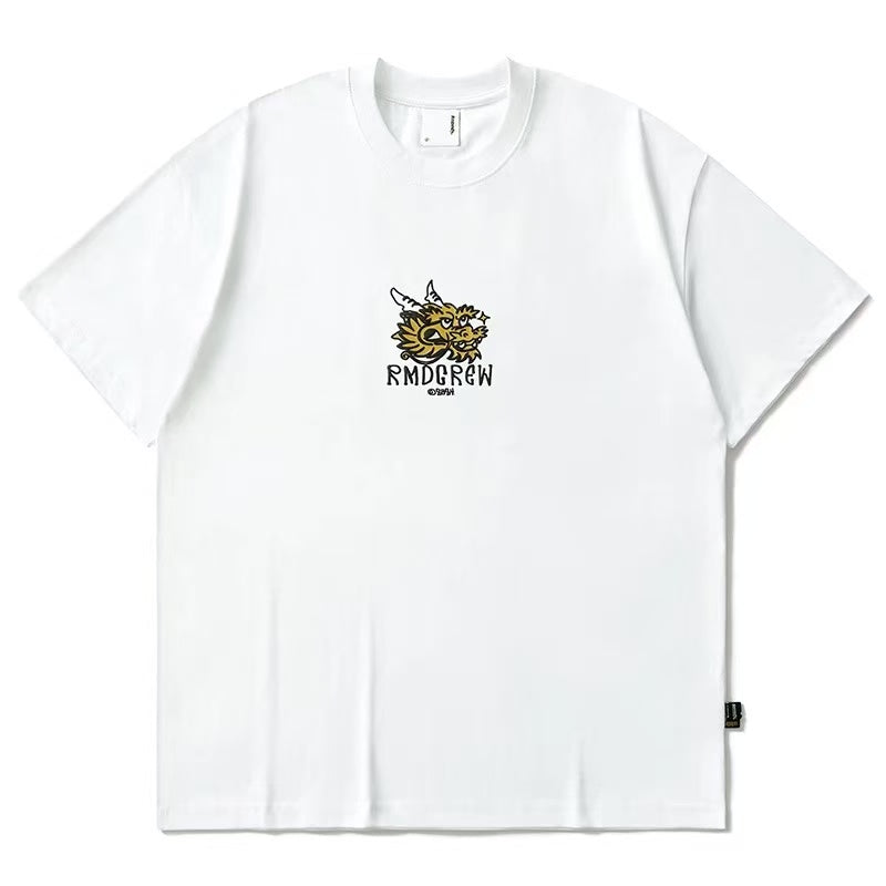 REMEDY Cartoon Dragon Print Short-sleeve T-shirt