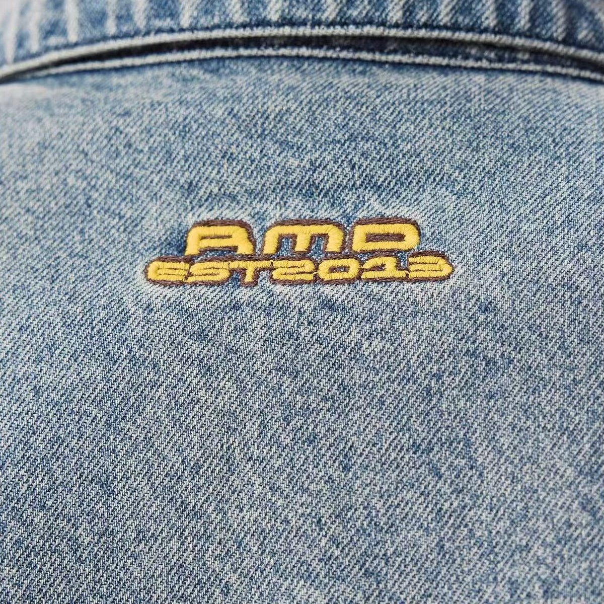 REMEDY Logo Embroidery Retro Denim Jacket