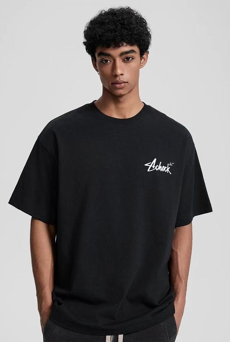 ACHOCK Flower Printed Logo T-shirts