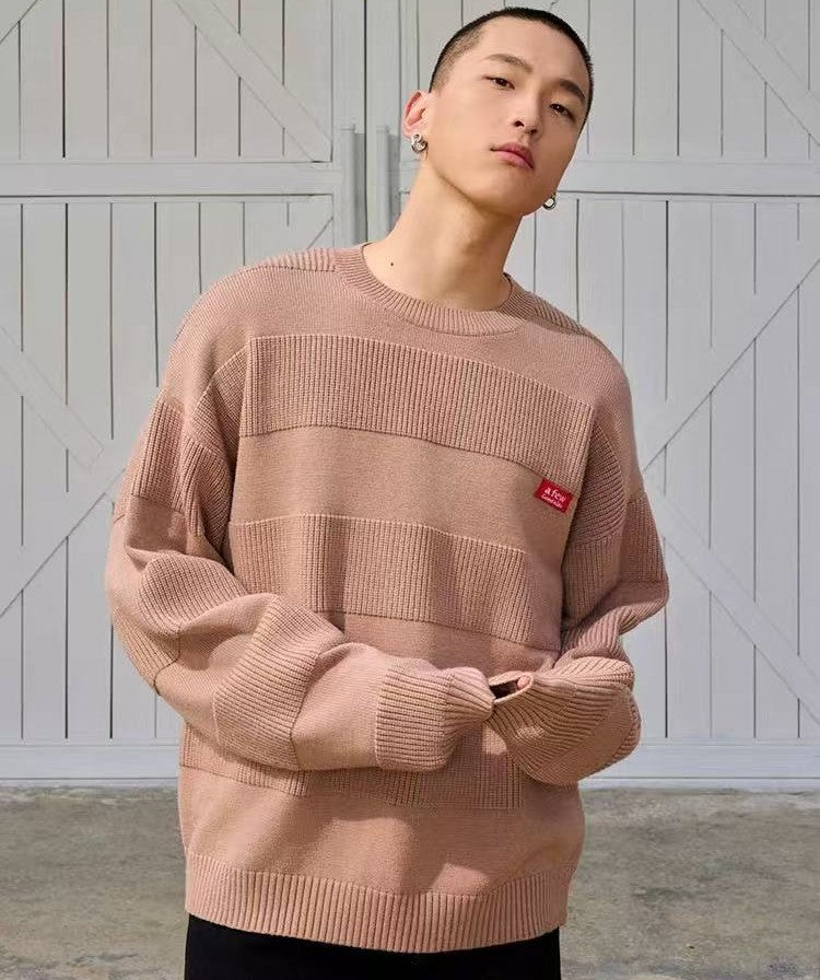 AFGK Striped Textured Sweater