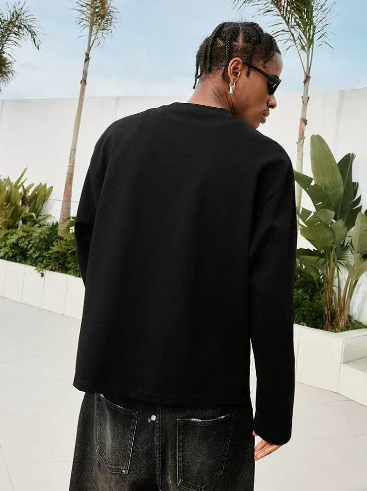 MEDM Washed Cropped Long-sleeve T-Shirt