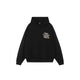 ACHOCK Floral Patch Embroidered Hooded Sweatshirt