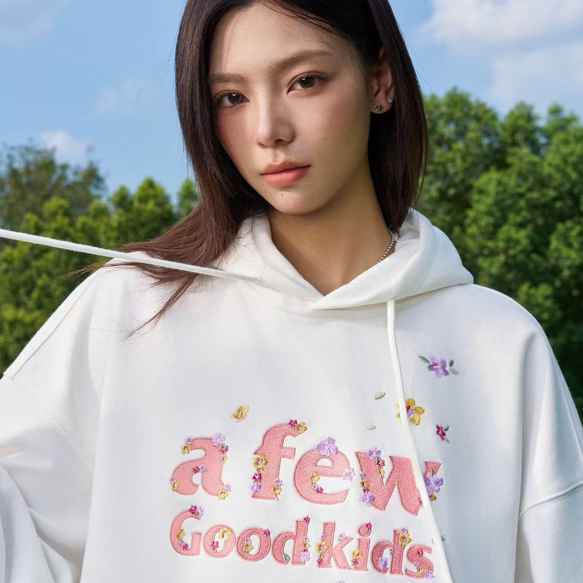 AFGK Butterfly Embroidered Hoodie
