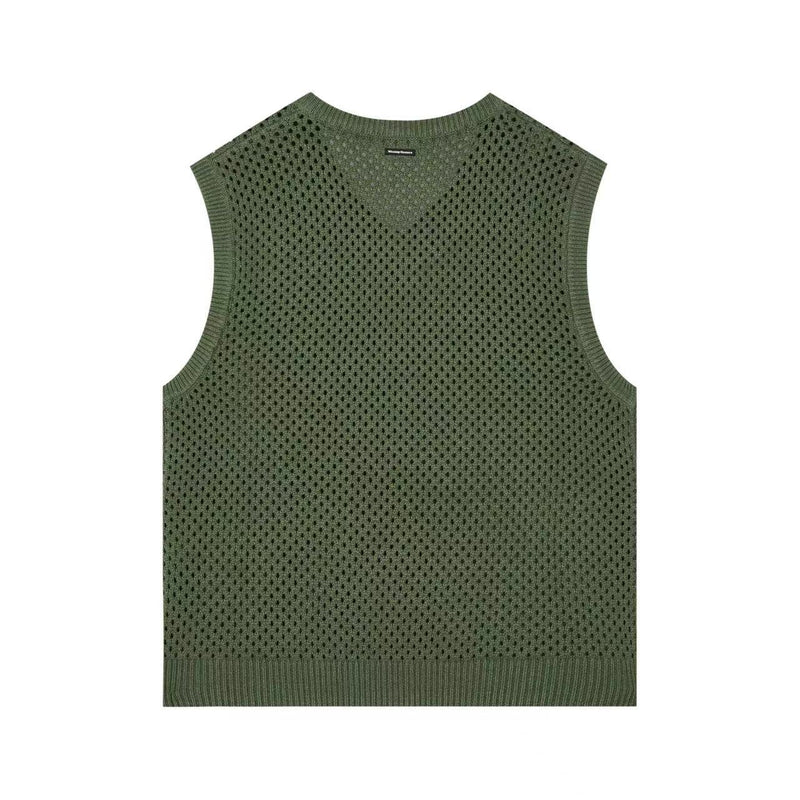 WASSUP Hollow V-neck Wool Vest