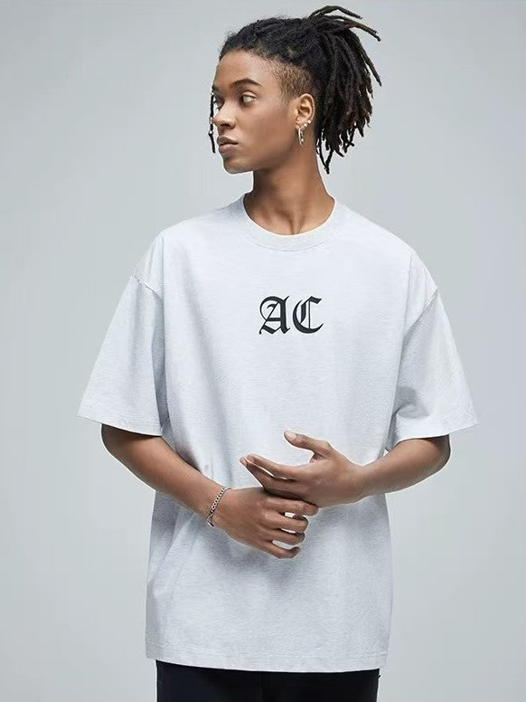 ACHOCK Multicolor Basic Logo Letter Print Short-sleeves T-shirts