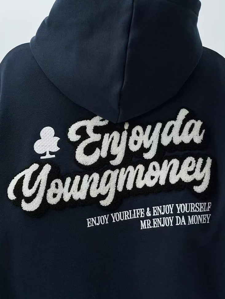 MEDM Retro Logo Towel Embroidered Zipper Hoodie