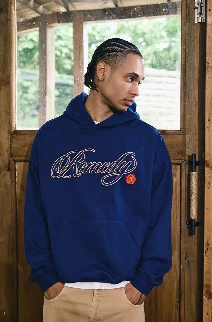 REMEDY Metal Postmark Logo Embroidery Hoodie