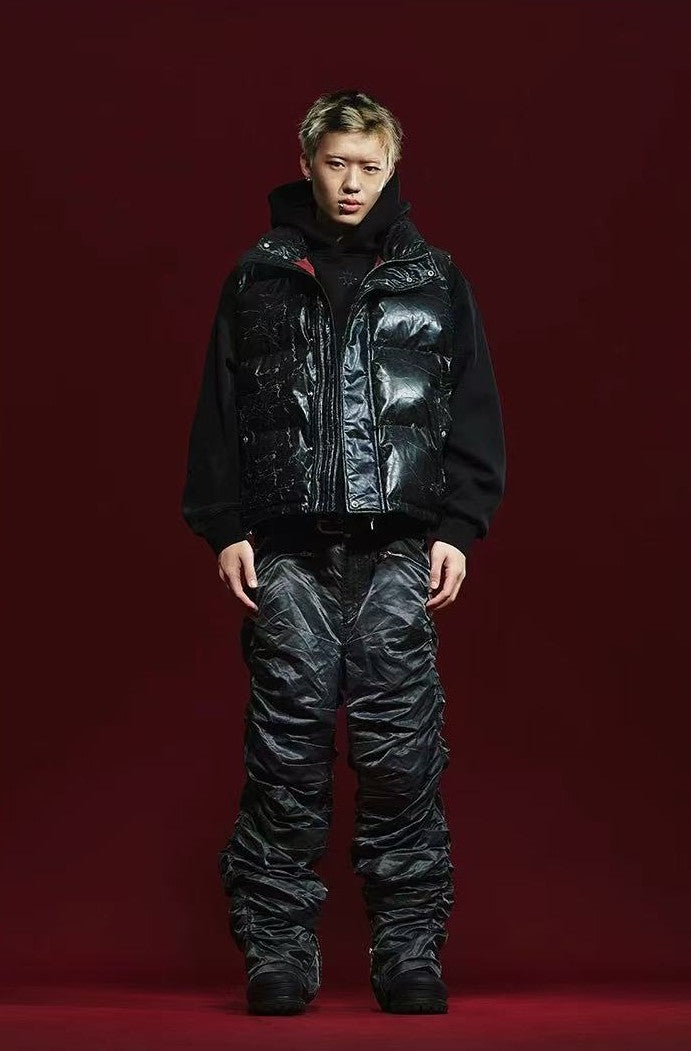 REMEDY Pleated Zipper Casual Trousers