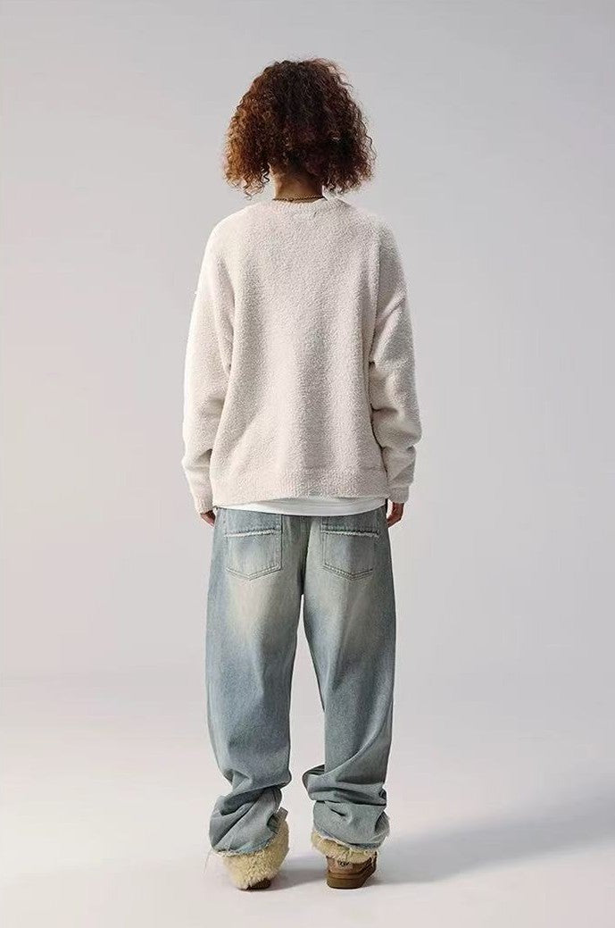 REMEDY Retro Washed Frayed Jeans
