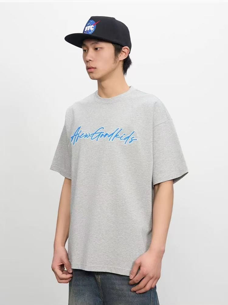 AFGK High-foam Embroidered Short-sleeved T-shirt