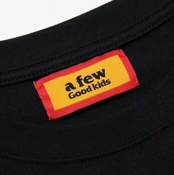 AFGK Retro Distressed Logo Print Short-sleeved T-shirt