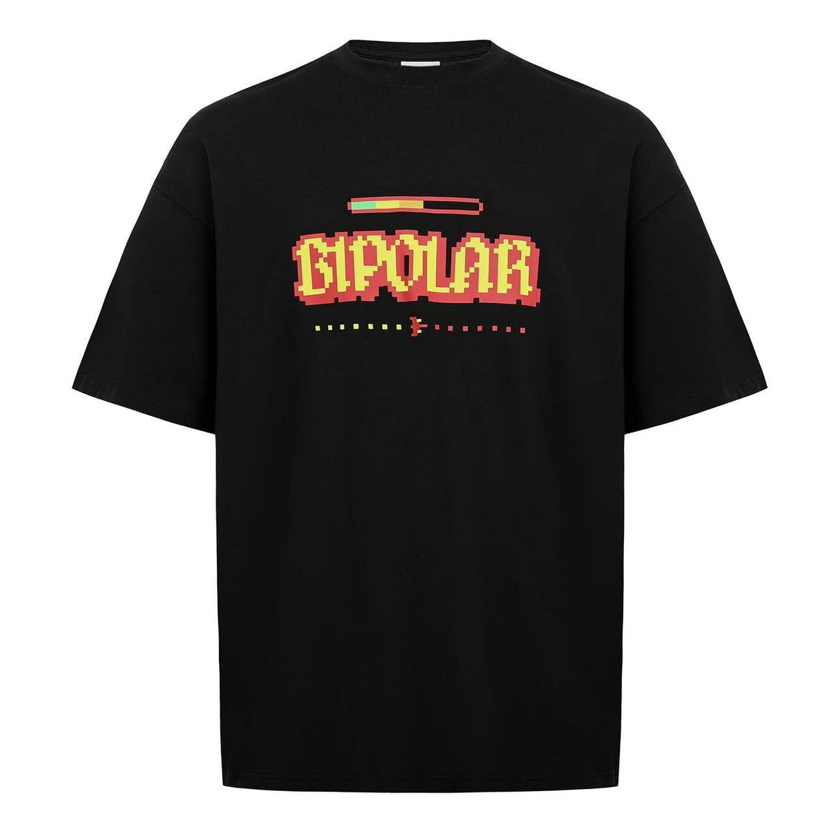 BIPOLAR Pixel Game Offset Printed Short Sleeve T-Shirt