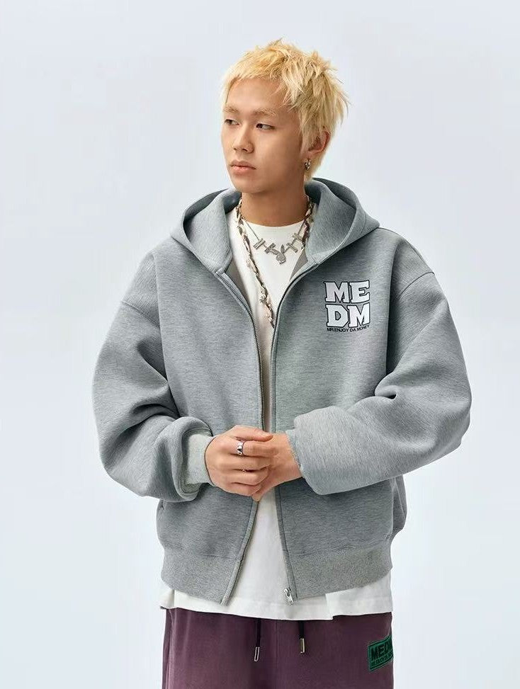 MEDM Four-letter Logo Air Layer Zipper Sweatshirt