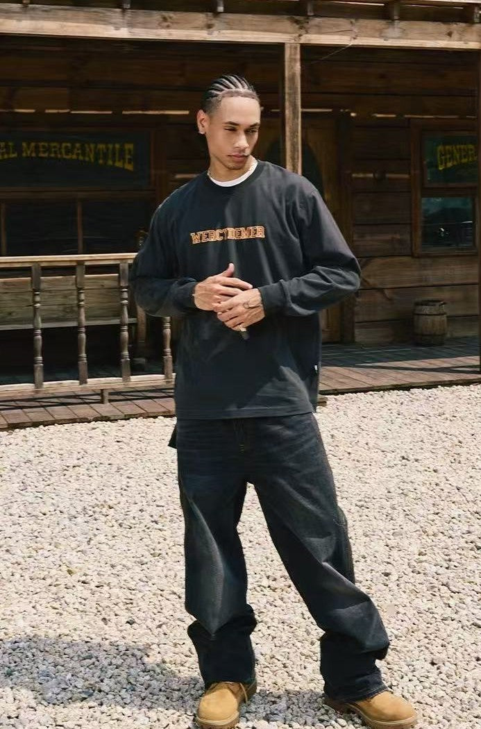 REMEDY 69 Cracked Print Long-sleeve Tee