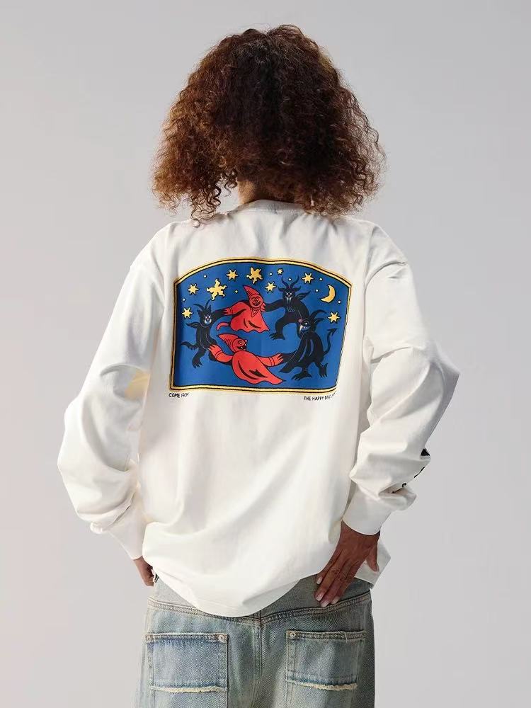 REMEDY Happy Devil Night Print Long-sleeve Tee