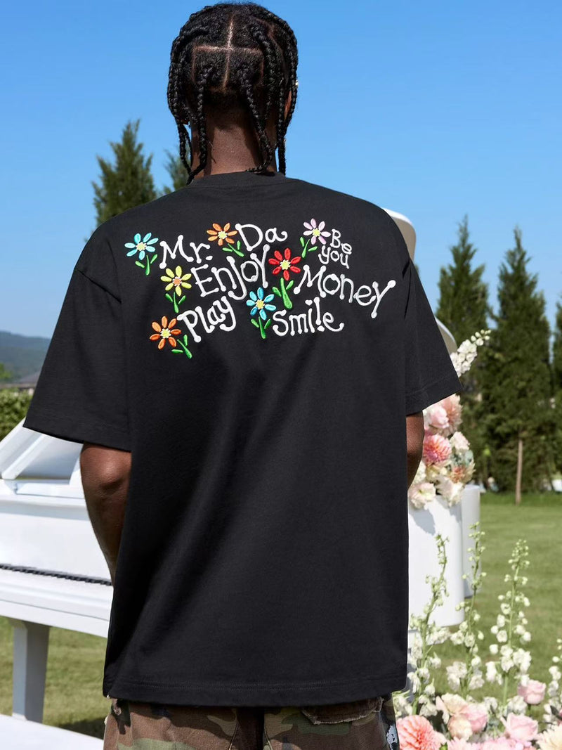 MEDM Scattered Flower Short-sleeved T-shirt