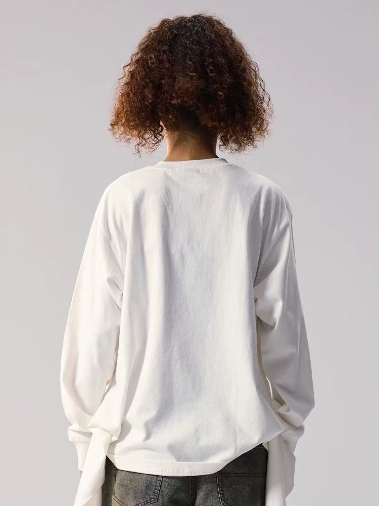 REMEDY Logo Print Four-sleeves Design Long-sleeve Tee