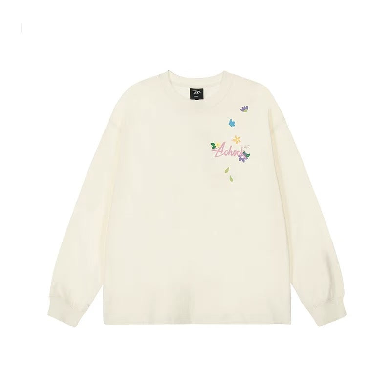 ACHOCK Small Flower Print Long-sleeve T-shirt