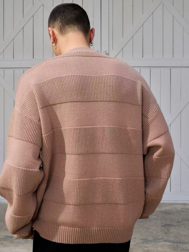 AFGK Striped Textured Sweater