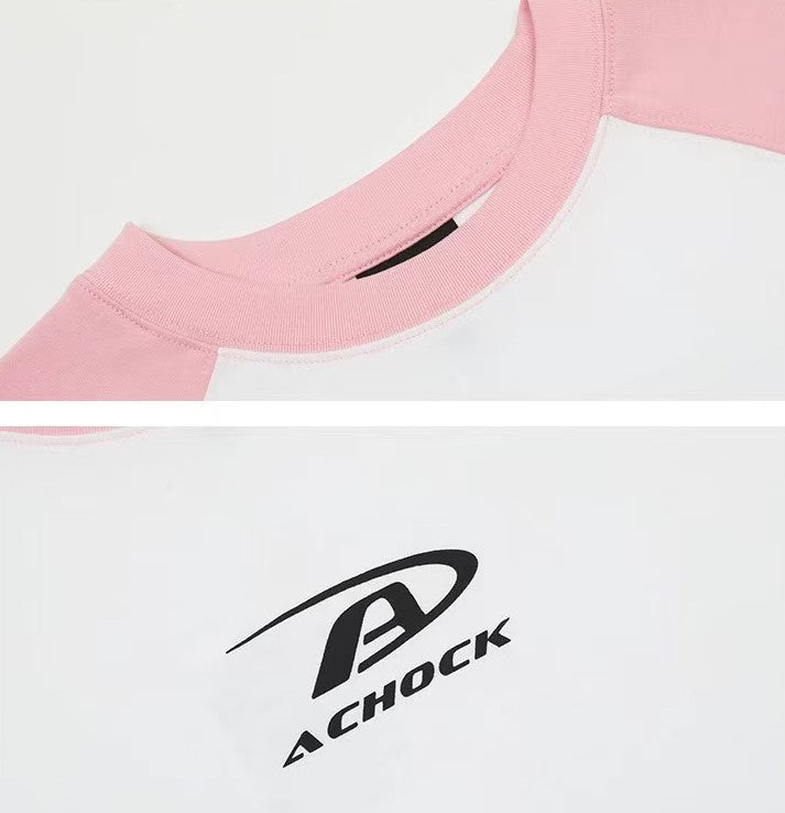 ACHOCK Simple Basic Logo Printed T-shirt