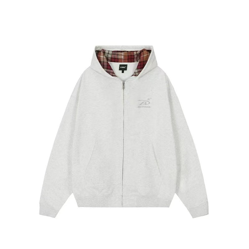 ACHOCK Logo Embroidery Zipper Hoodie