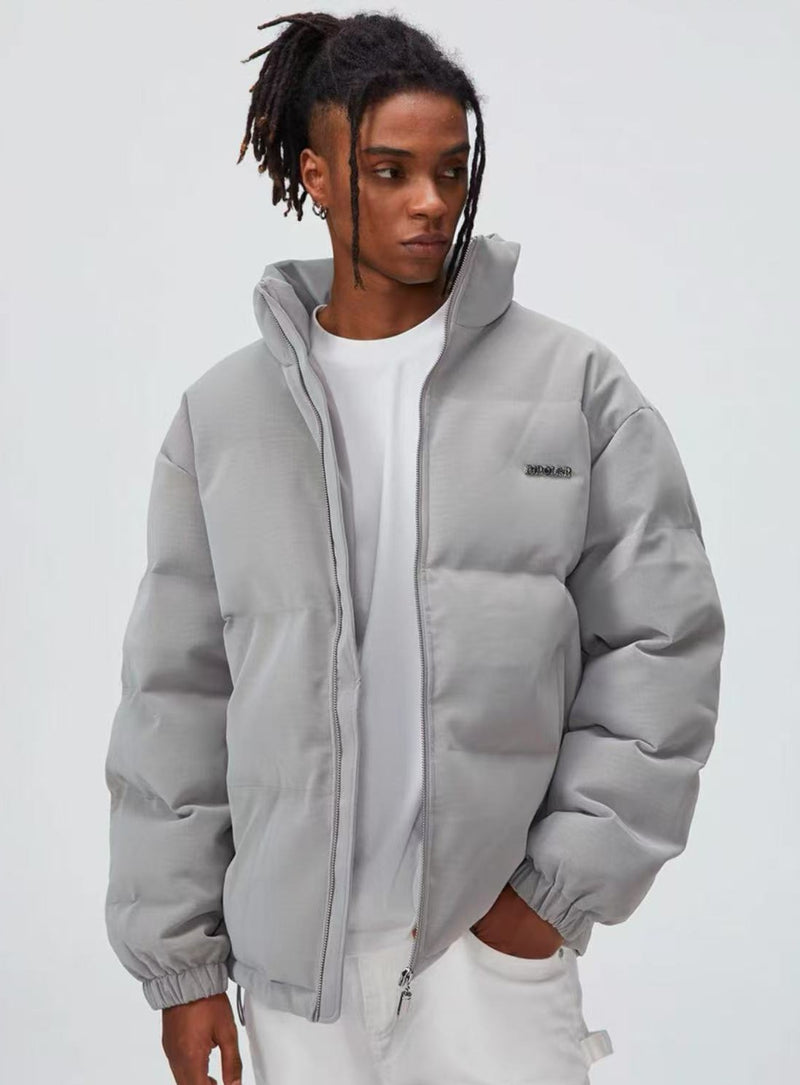 BIPOLAR Crocodile Pattern Metal Logo Cotton Jacket