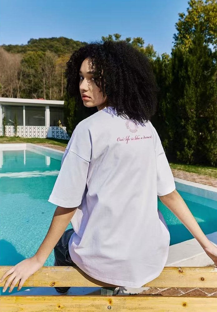 AFGK Dessert Printed short-sleeved T-shirt