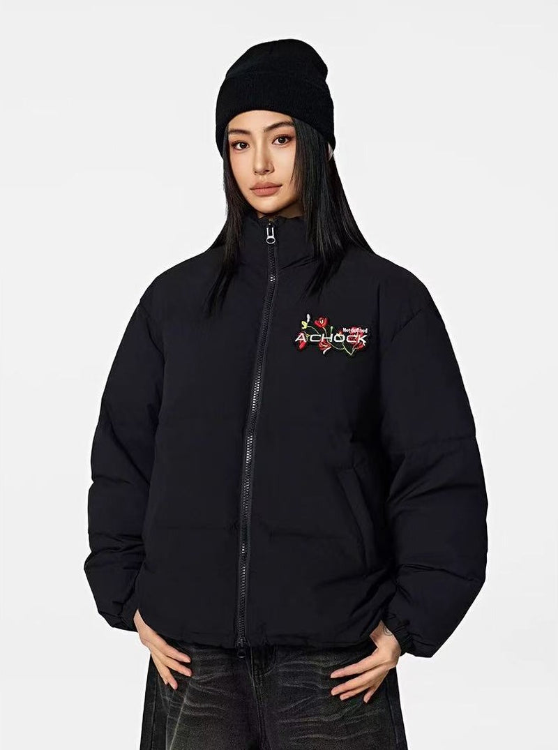 ACHOCK Logo Design Velcro Down Jacket