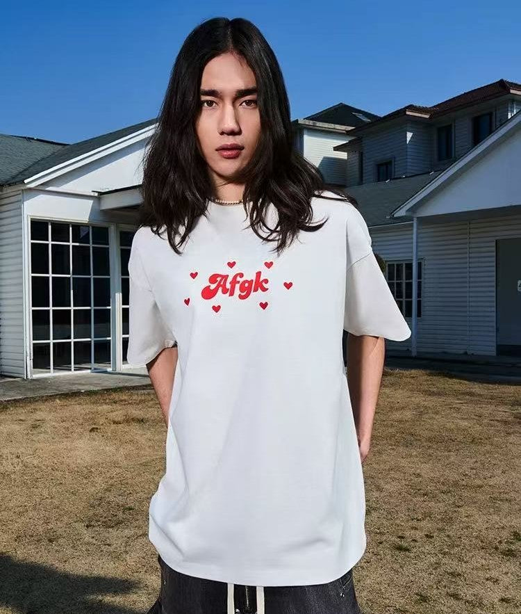 AFGK  Hearts Scattered Short Sleeve T-Shirt