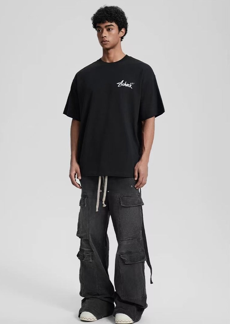 ACHOCK Flower Printed Logo T-shirts