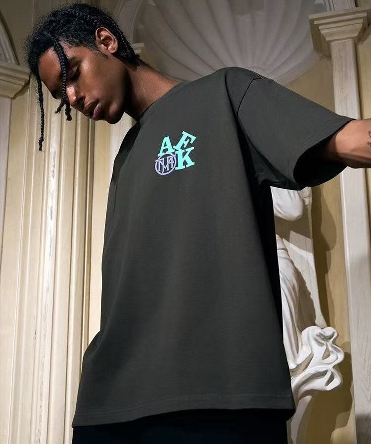 AFGKxMJFRESH Ribbon Printed Short-sleeved T-shirt