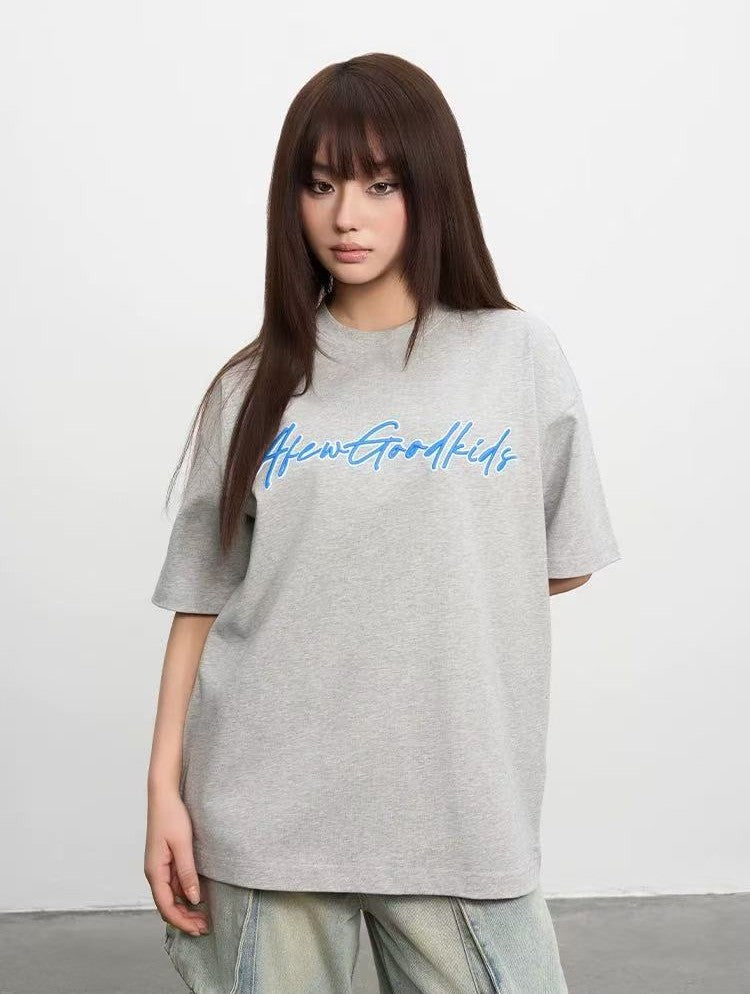 AFGK High-foam Embroidered Short-sleeved T-shirt