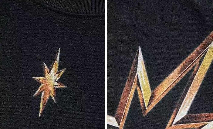 REMEDY Octagram Star Print Long-sleeve Tee