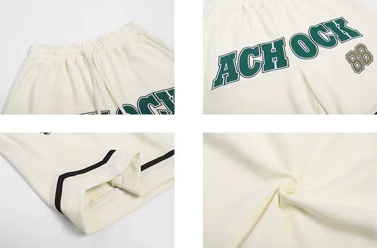 ACHOCK Logo Embroidered Drawstring Shorts