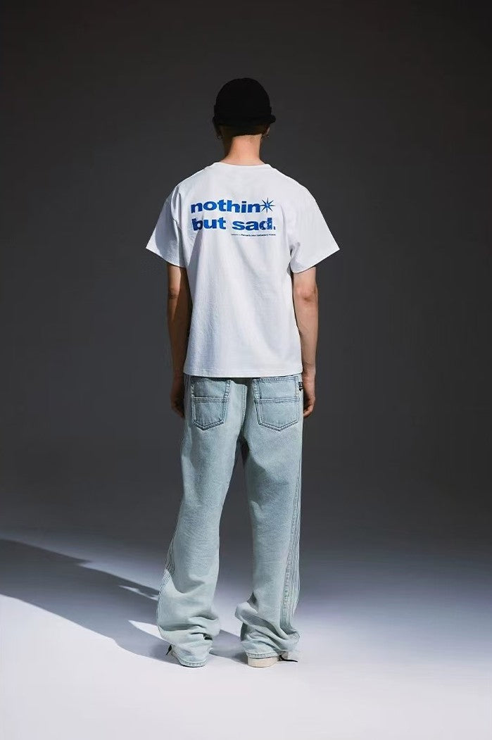 REMEDY Devil Roar Print Washed Short-sleeve T-shirt