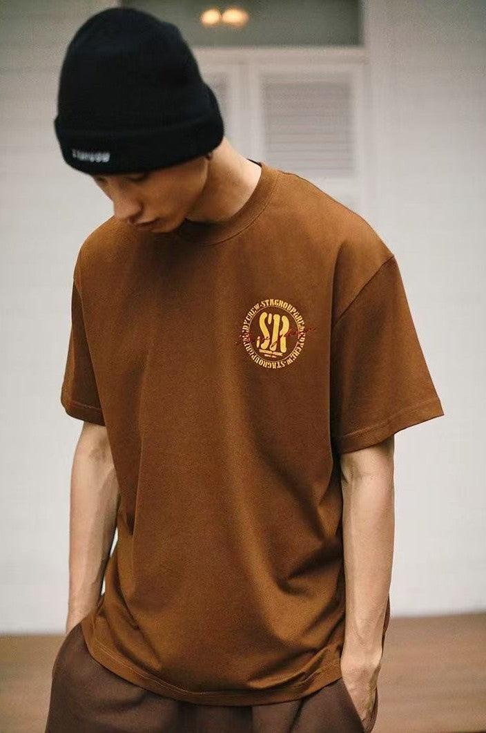 REMEDYxSTA Retro Logo Print Short-sleeve T-shirt