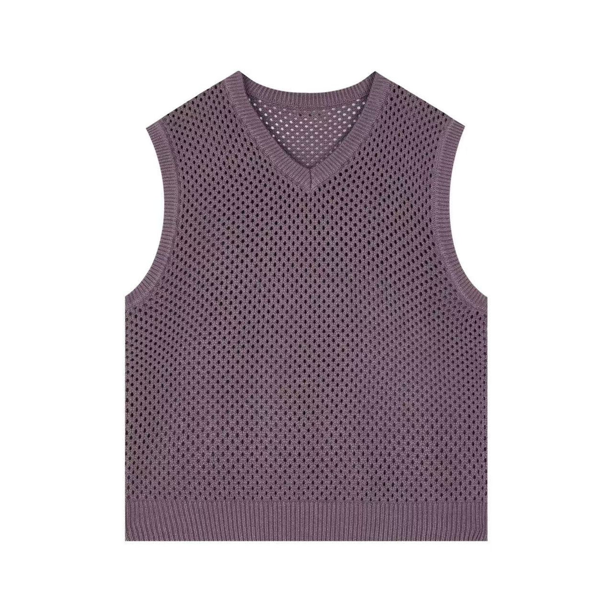 WASSUP Hollow V-neck Wool Vest