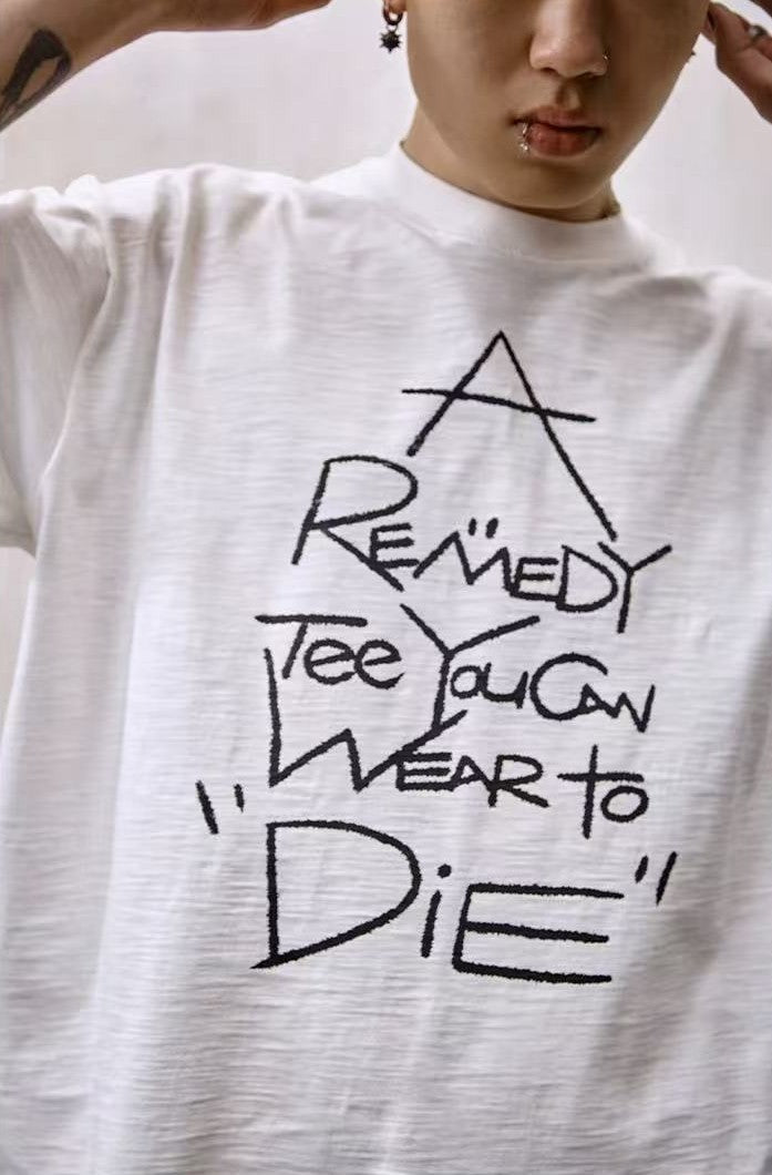 REMEDY Bamboo Lettering Short-sleeve T-Shirt