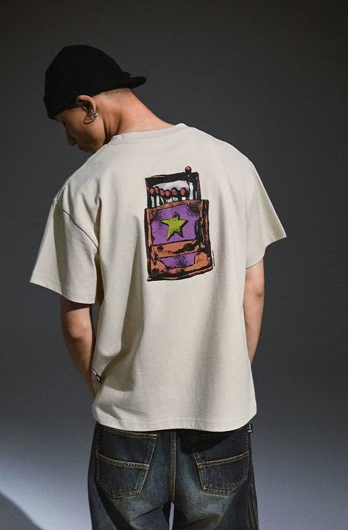 REMEDY Vintage War Cease Match Print Short-sleeve T-shirt