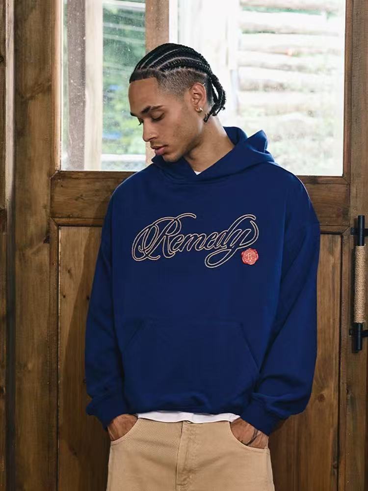 REMEDY Metal Postmark Logo Embroidery Hoodie