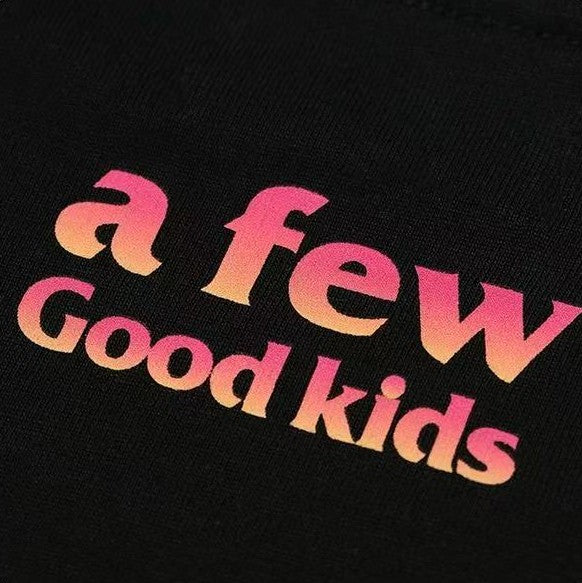 AFGK Color Gradient Slogan Long-sleeve T-Shirt