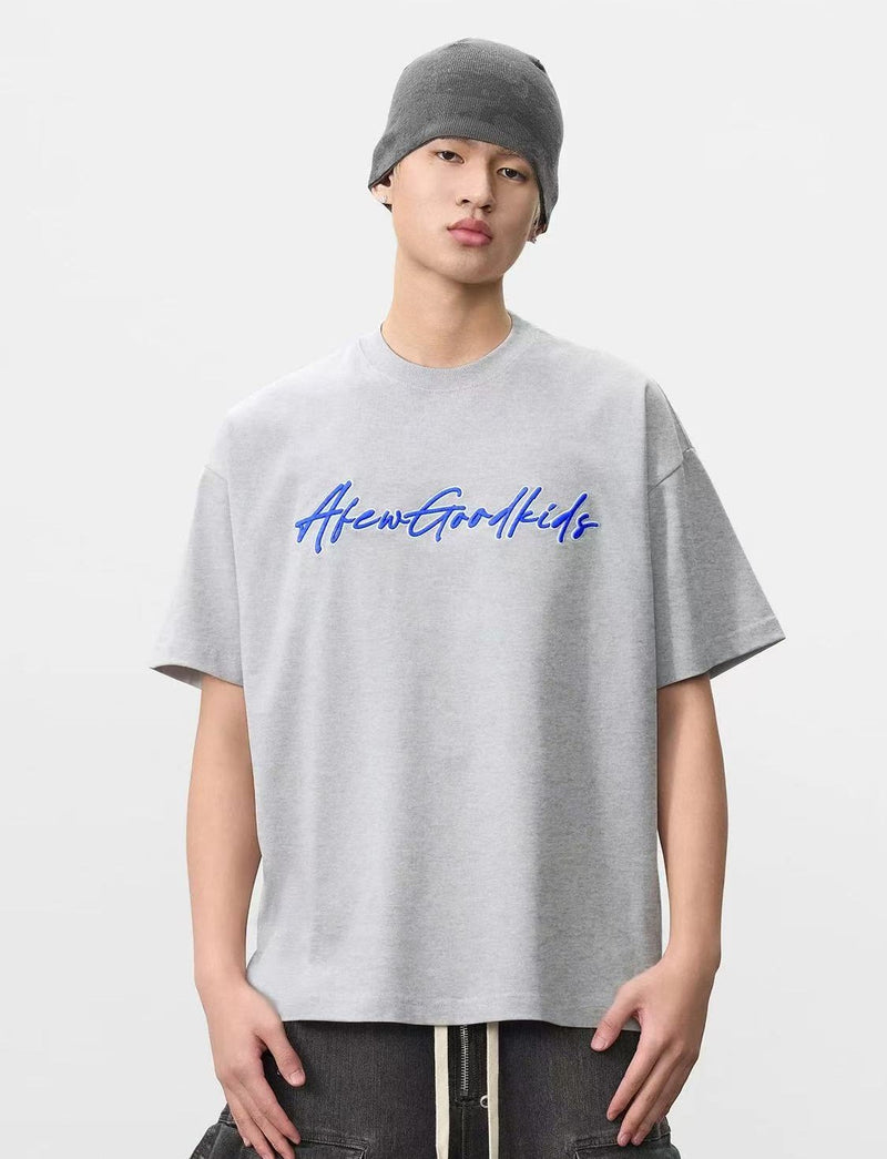 AFGK High-foam Embroidered Short-sleeved T-shirt