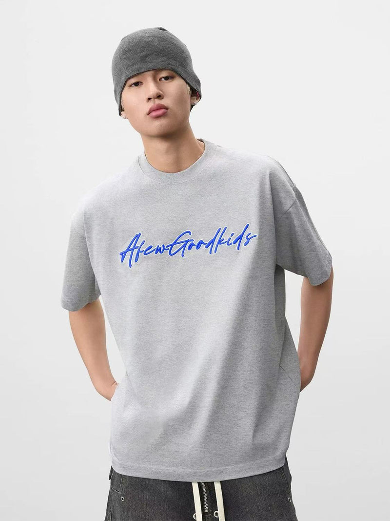 AFGK High-foam Embroidered Short-sleeved T-shirt