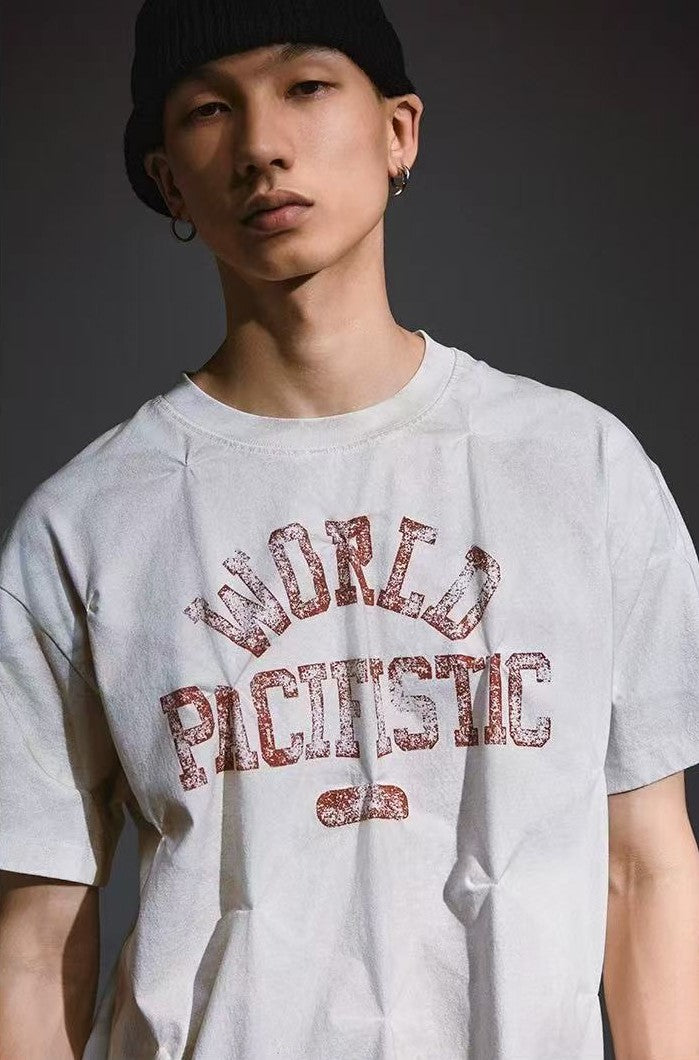 REMEDY Pleated Vintage Short-sleeve T-Shirt
