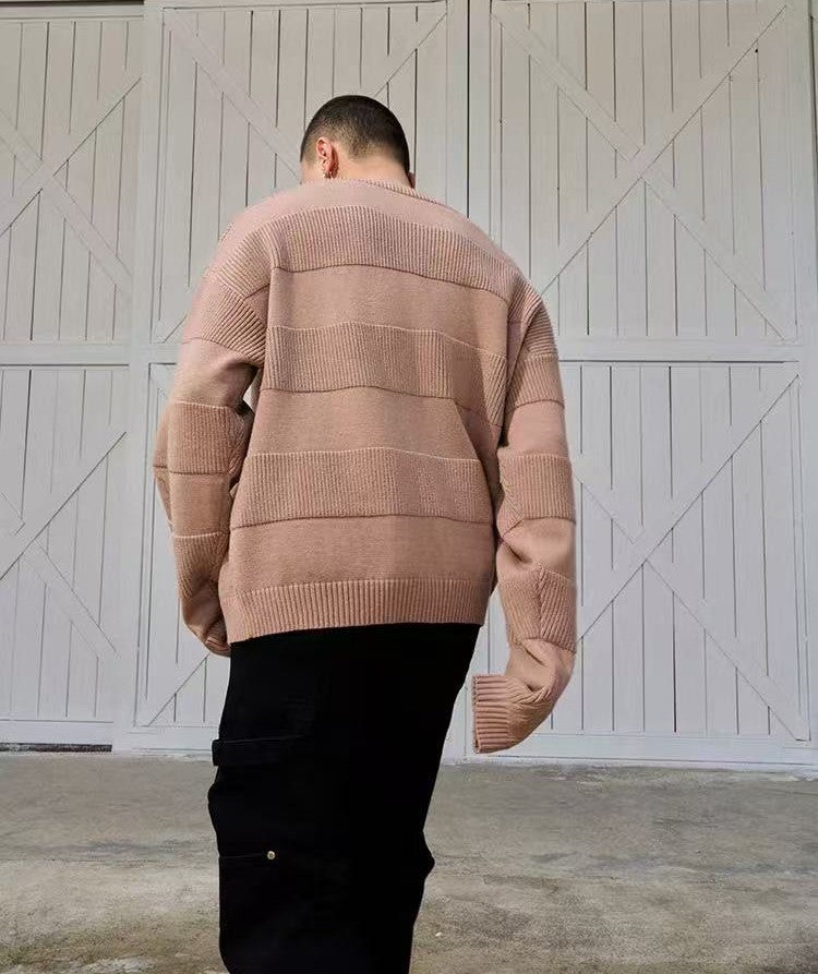 AFGK Striped Textured Sweater
