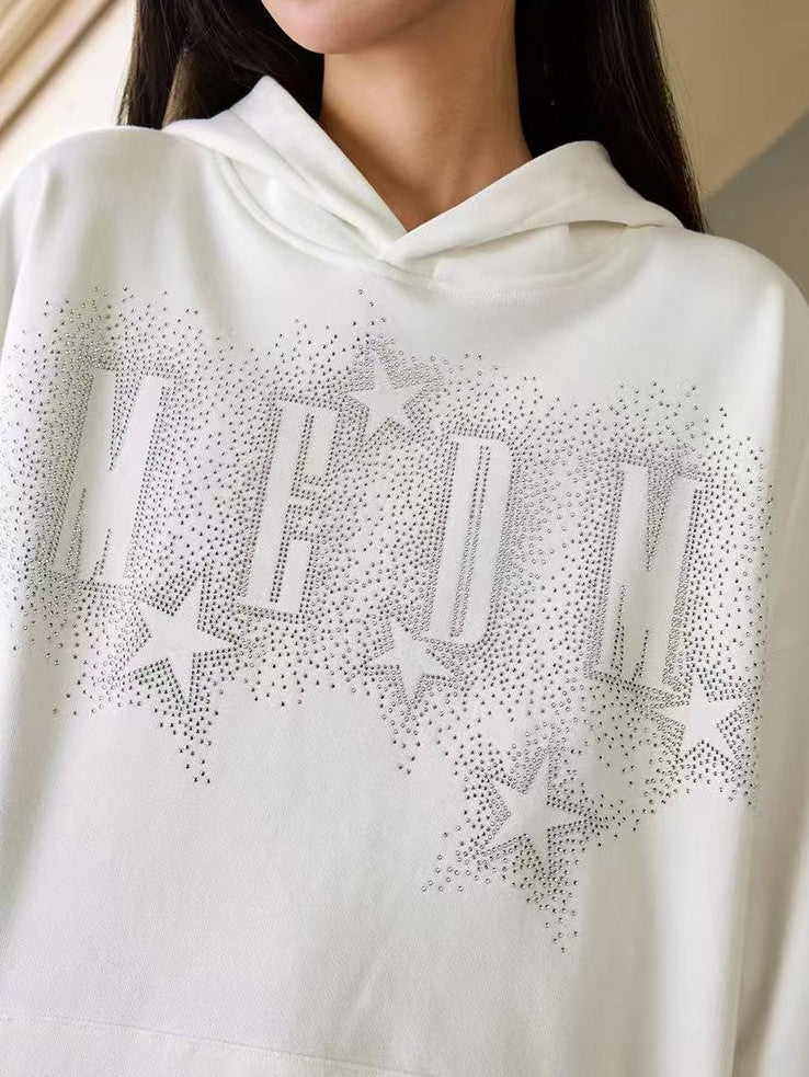 MEDM Rhinestone Star Logo Hoodie