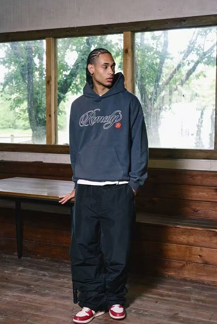 REMEDY Metal Postmark Logo Embroidery Hoodie