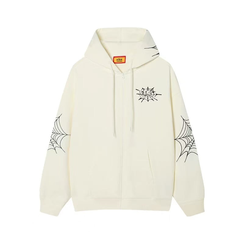 AFGK Spider Web Print Cardigan Jacket